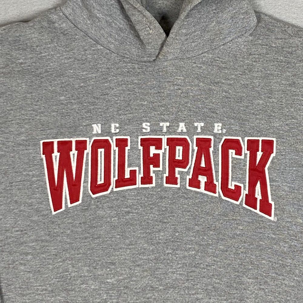 Vintage NC‎ State Wolfpack Hoodie Pullover Mens Medium Gray Russell Athletic Y2K - Picture 6 of 12